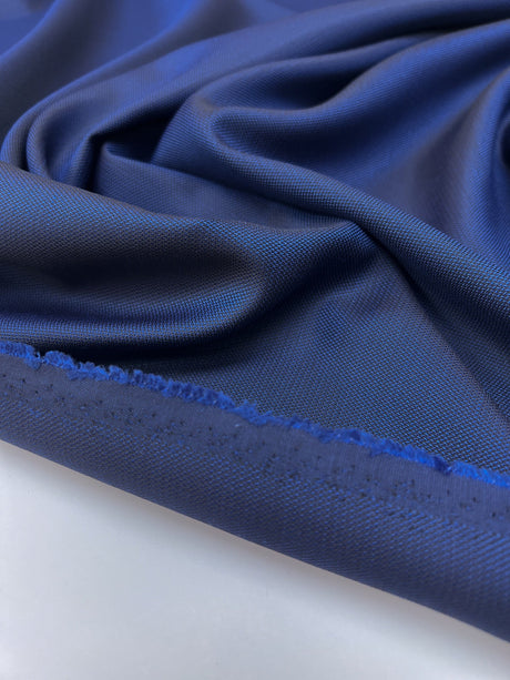Acetate Jacquard Woven Fabric Blue Black Changeant