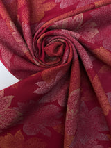 Italian Red Printed Wool Twill