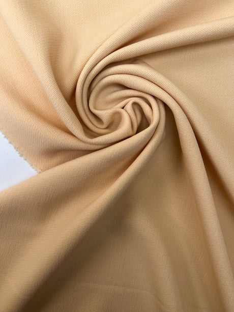 Wool Tweed Beige Stretch Fabric