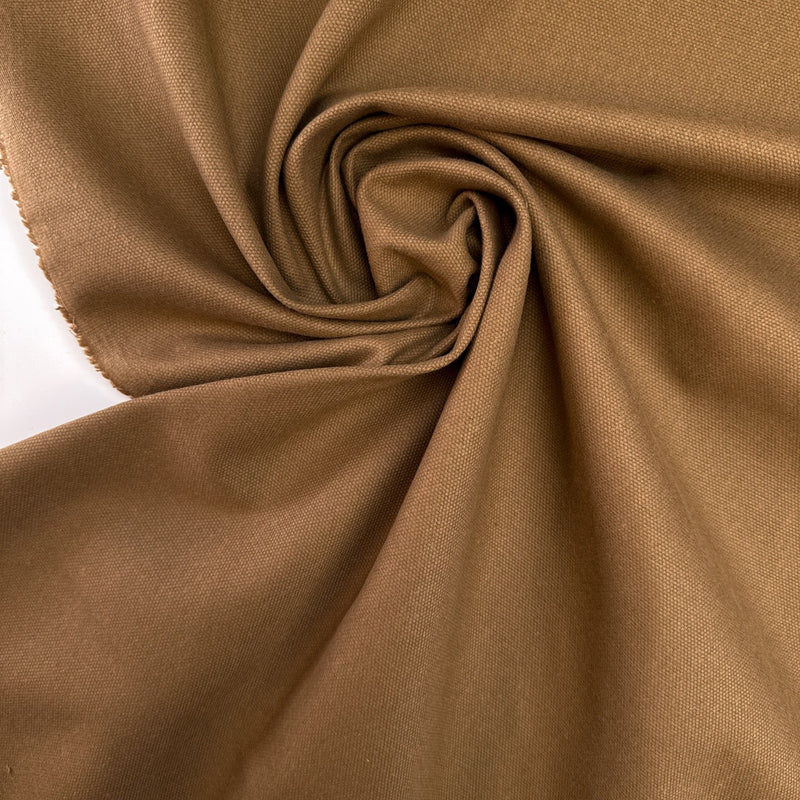 Cotton Basket Weave Fabric Brown