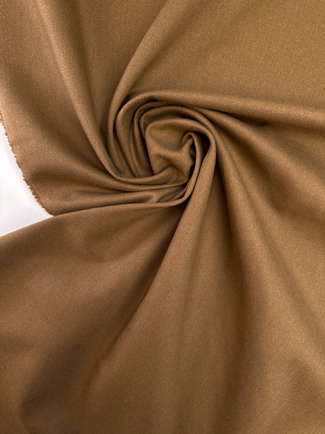 Cotton Basket Weave Fabric Brown