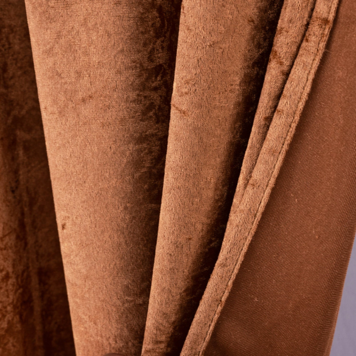 Crushed Velvet Backdrop Drape Panel 16 ft x 57 in Copper