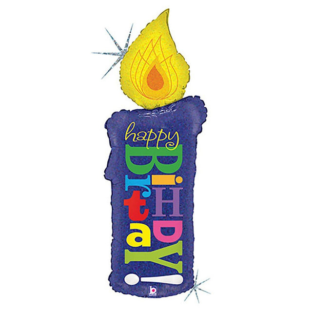 Birthday Foil Balloon 41 Inch Candlestick