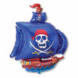 Pirate Ship Foil Balloon 41 Inch Blue