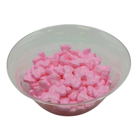 Edible Valentines Cake Decorations (Pink Bow) - Royal Sugar Icing Decorations - Valentine's Sprinkles for Baking