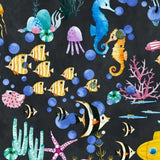 Printed Spandex Under The Water Ocean Swimwear Fabric