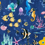Printed Spandex Under The Water Ocean Swimwear Fabric