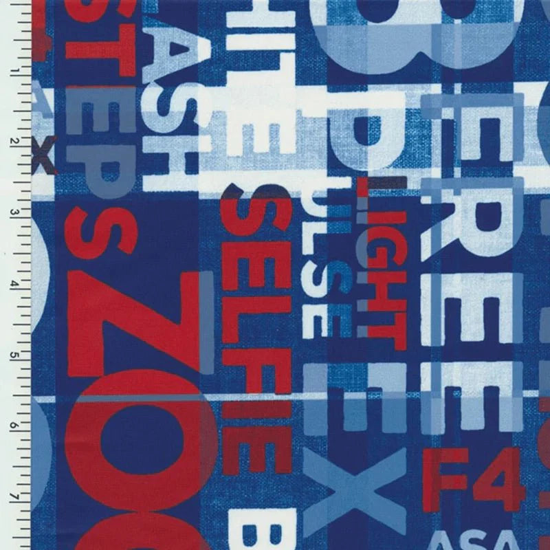 Printed Poly Spandex Funny Letters Tricot