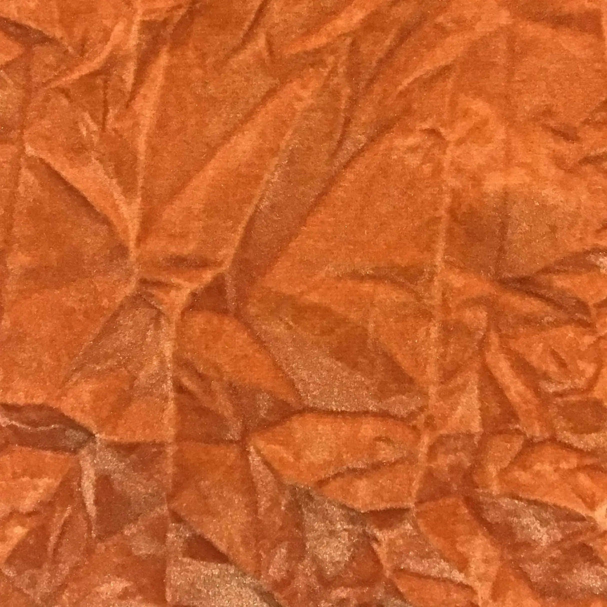Orange Flocking Crushed Velvet Upholstery Fabric