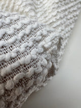 Cotton Linen Ribbed Fabric White