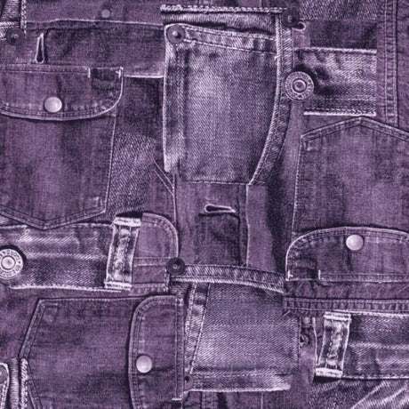 Printed Spandex Denim Look Stretch Fabric