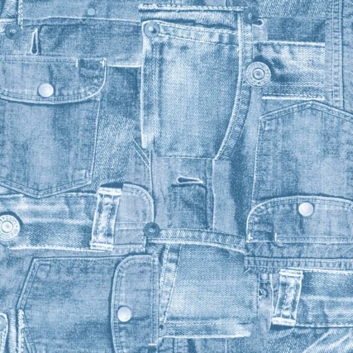 Printed Spandex Denim Look Stretch Fabric