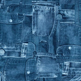 Printed Spandex Denim Look Stretch Fabric