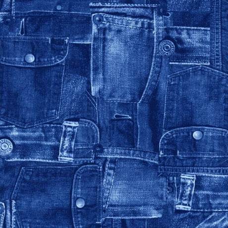 Printed Spandex Denim Look Stretch Fabric