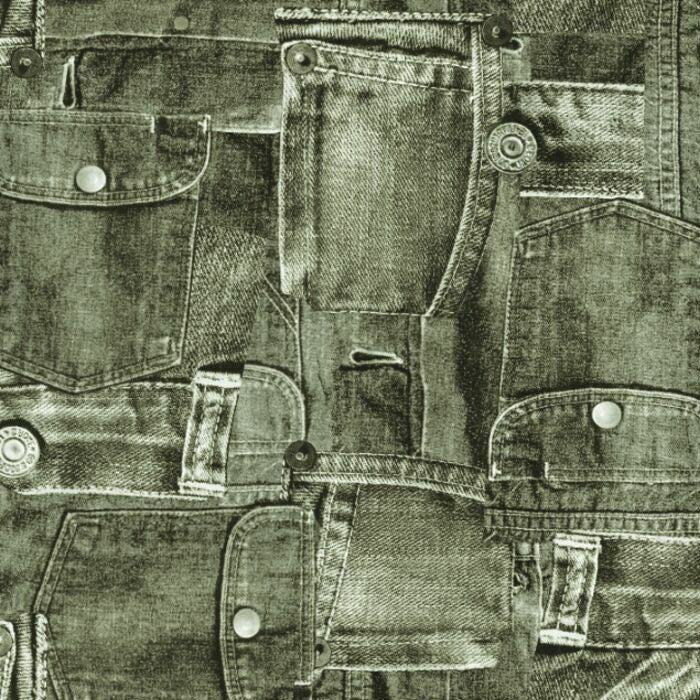 Printed Spandex Denim Look Stretch Fabric