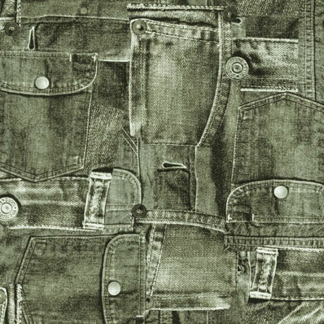 Printed Spandex Denim Look Stretch Fabric