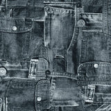Printed Spandex Denim Look Stretch Fabric