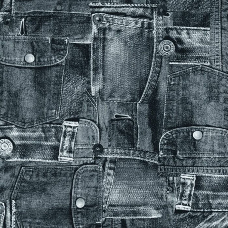 Printed Spandex Denim Look Stretch Fabric