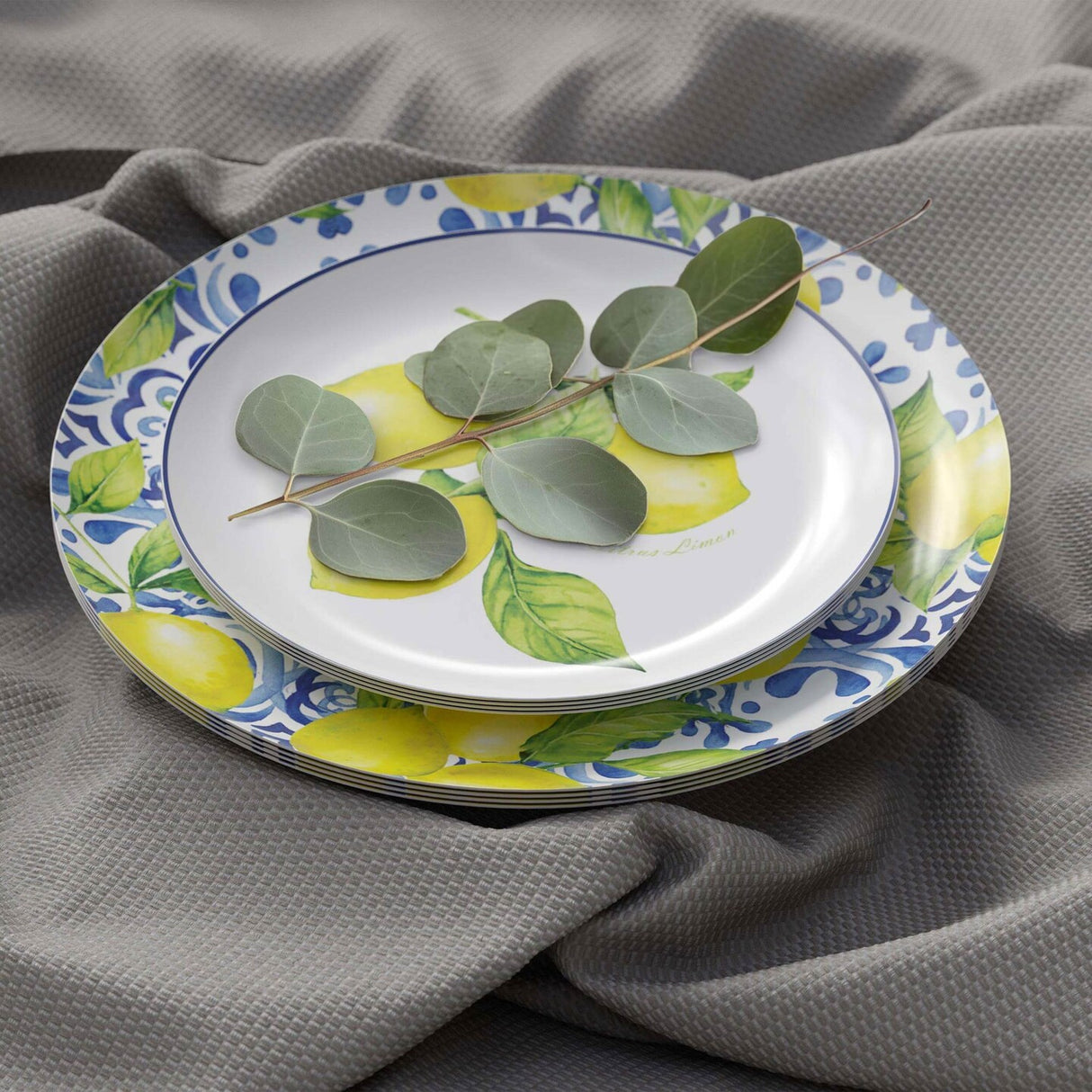 20 Count Elegant 8 Inch Earthtrends Tuscan Design Disposable Paper Plates