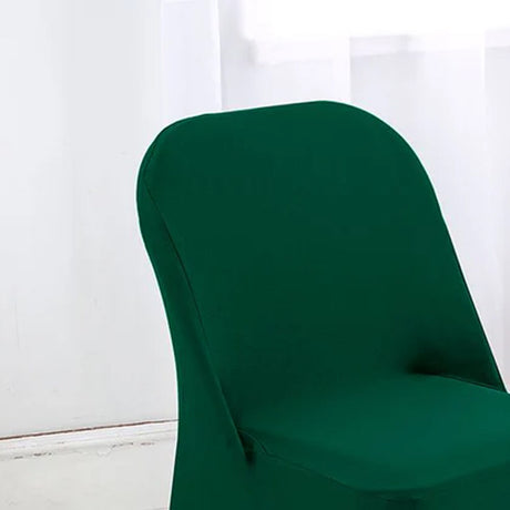1 Piece Hunter Green Stretch Spandex Chair Cover for Elegant Folding Seating