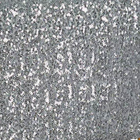 1 Piece Silver Sequin Spandex Chair Cap 13.5 inch by 10 inch Banquet Cover