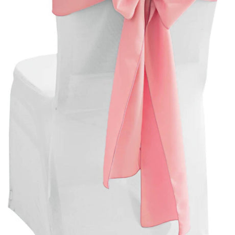 10 Pieces Rose Elegant 8"x108" Polyester Chair Sashes for Weddings & Special Events