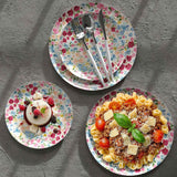 32 Count Meadow Design Paper Plates Combo Set Elegant Disposable Dinnerware 10 inch + 8 inch