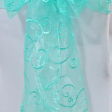 10 Pieces Tiff Blue Or Aqua Blue Embroidered Organza Chair Sashes 8"x108" Luxury Event & Wedding Decor