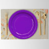 8 Count Purple Paper Plates Waterproof Coated 7 Inch Durable Disposable Party Plates