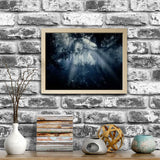 Birch Effect Frame with Mount, 12x16" – Horizontal/Vertical, No-Nail Hanging, Depth Display!