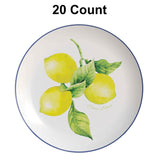 20 Count Elegant 8 Inch Earthtrends Tuscan Design Disposable Paper Plates