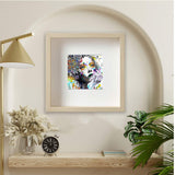 9.75x9.75 Birch Effect Deep Picture Frame with Mat, Plastic Front, Wall or Tabletop Display