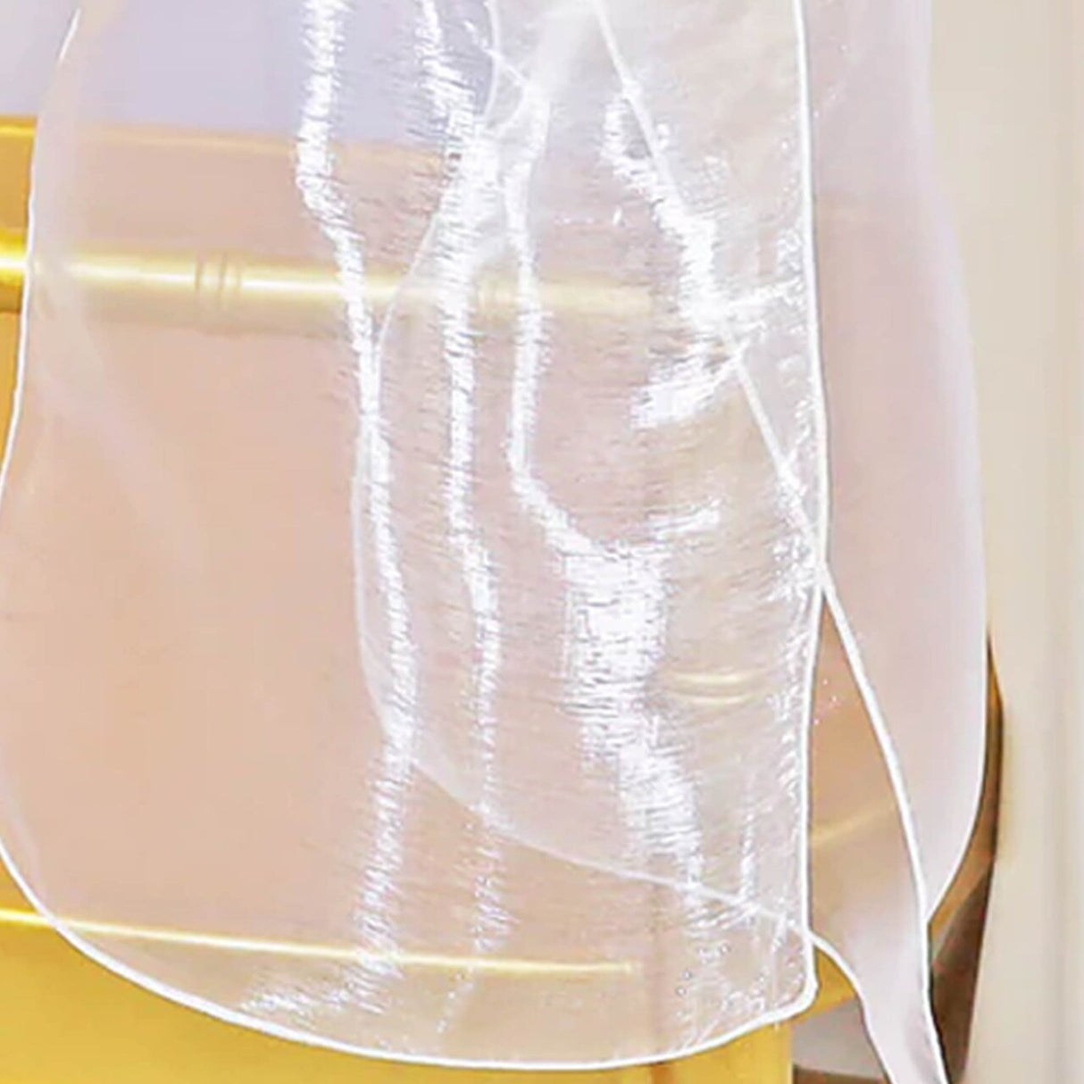 10 Pieces White Organza Chair Sashes for Elegant Wedding Decorations 8x108 inches