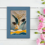 4x6 Dark Gray-Blue Picture Frame – Lightweight Plastic, Wall or Tabletop Display, Safe Front Protection