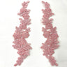 Beaded Corded Floral Lace Applique