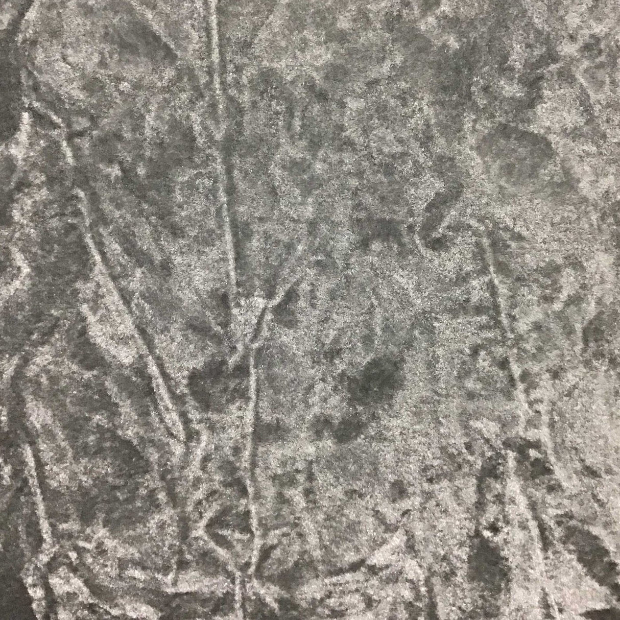 Silver Flocking Crushed Velvet Upholstery Fabric,