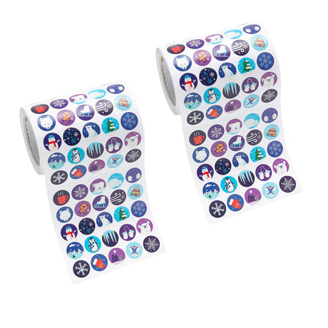 Bulk 1000 Pc. Mini Winter Sticker Roll
