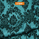 Damask Flocking Taffeta Fabric - 60" Wide for Curtains, Apparel, and Décor