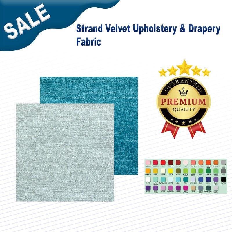 1 Yard Strand Velvet Upholstery & Drapery Fabric
