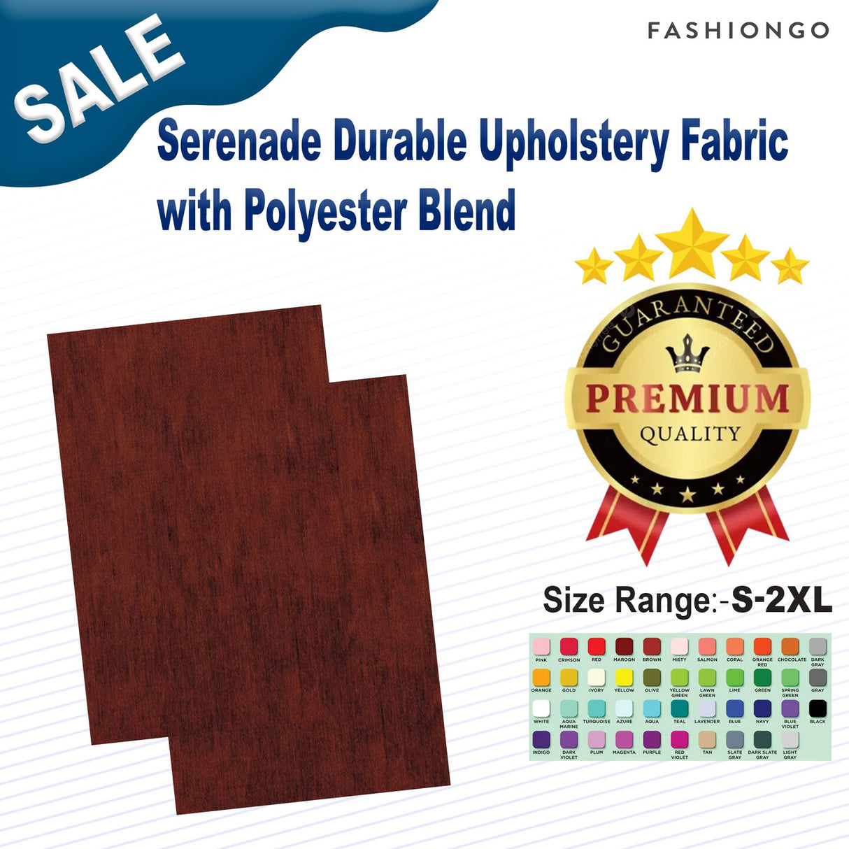 1 Yard Serenade Durable Upholstery Fabric with Polyester Blend