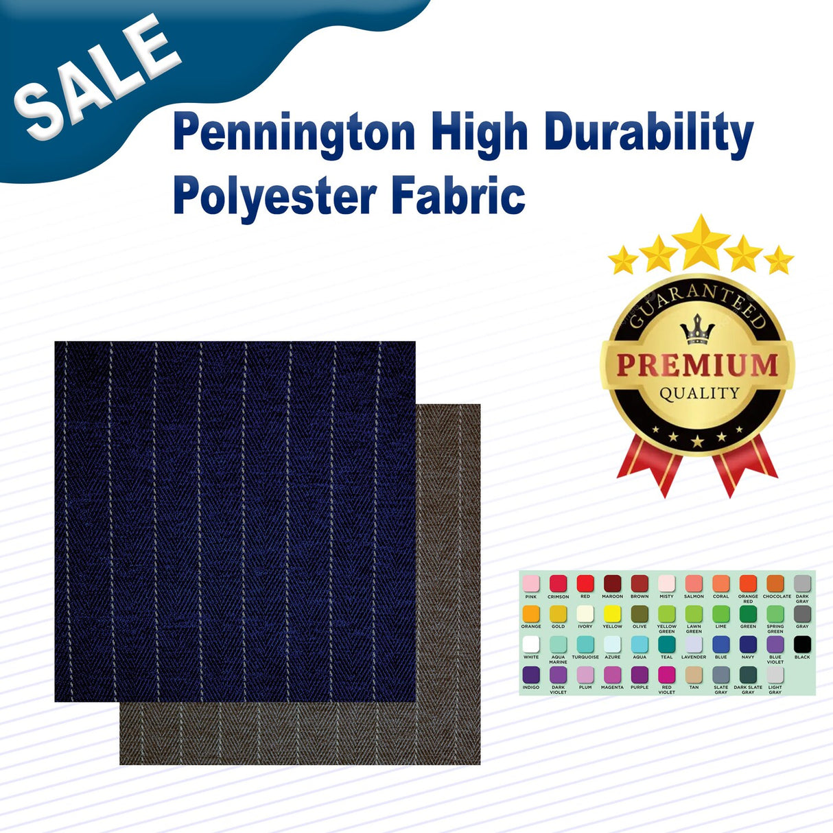1 Yard Pennington High Durability Polyester Fabric