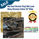 Wet Seal Stretch Vinyl Wet Look Shiny Stretchy Fabric 54" Wide