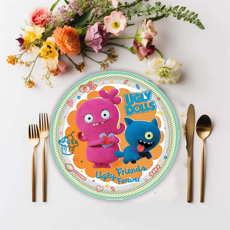 8 Count UglyDolls Moxy and Ugly Dog Paper Dessert Plates 7 Inch Kids Birthday Party Plates