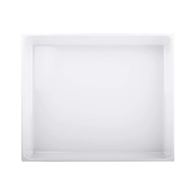 Elite Global Solutions Modern European White Rectangular Bin, 12" x 10" x 2"
