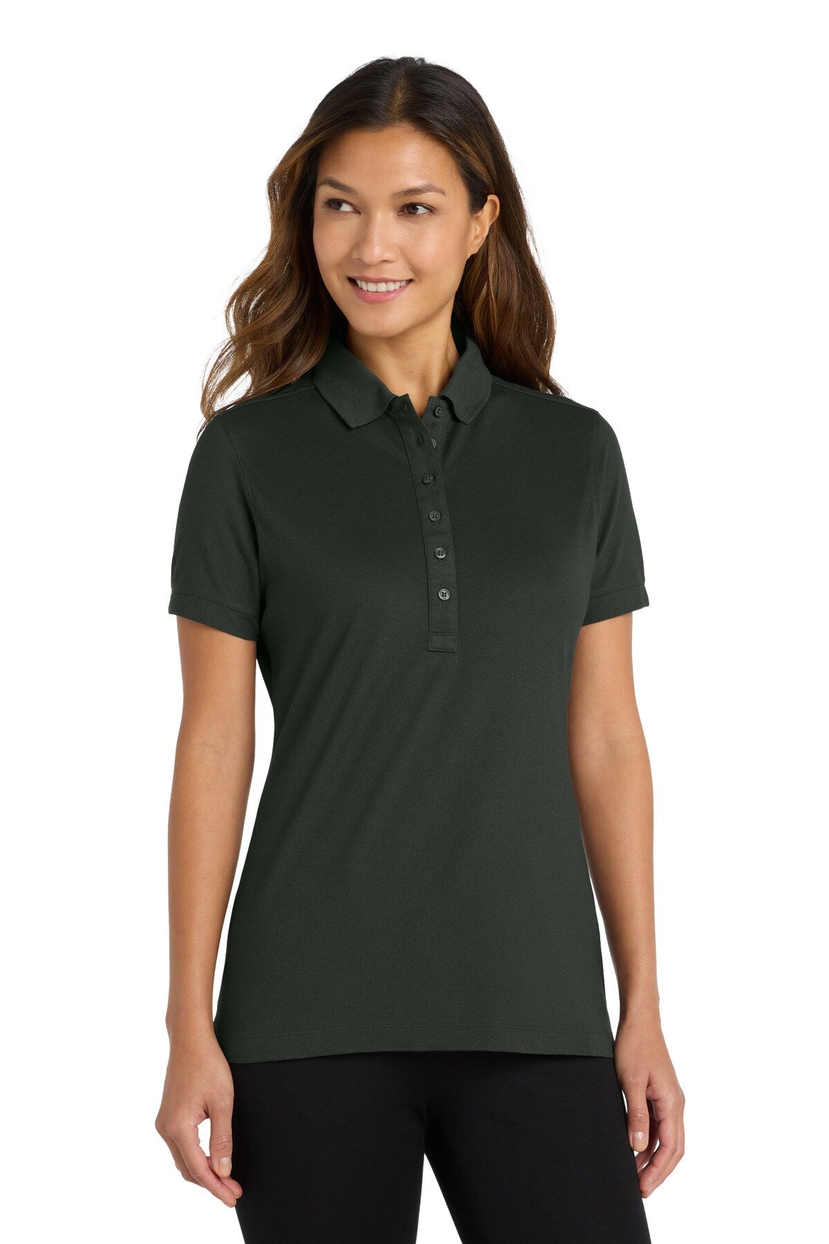 Port Authority® Women's Stretch Pique Polo Breathable Moisture Wicking Shirt with Spandex