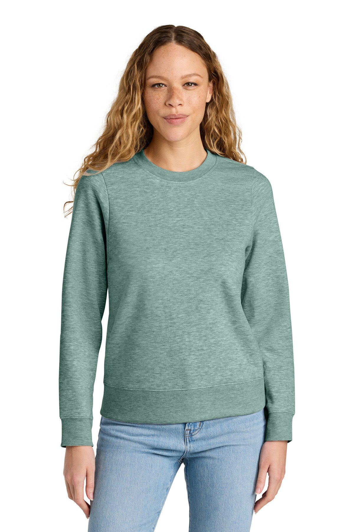 District® Womens V.I.T. Fleece Crewneck Long Sleeve Soft Comfortable T-Shirt