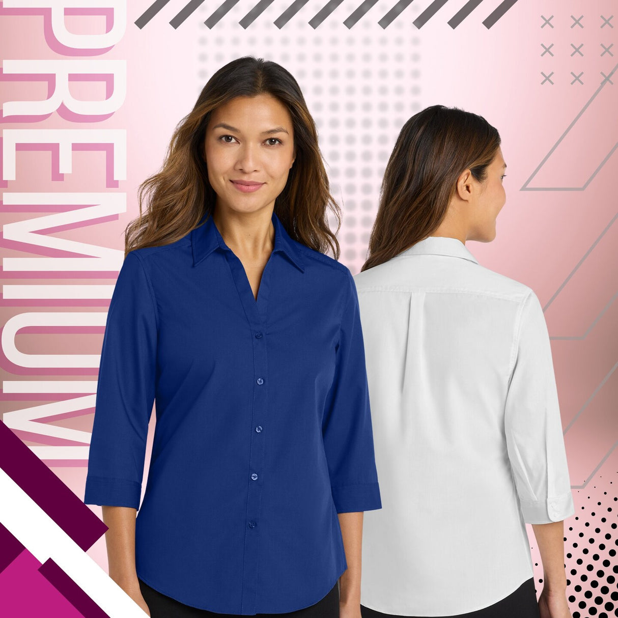 Port Authority® Carefree Poplin Shirt Womens Shirt