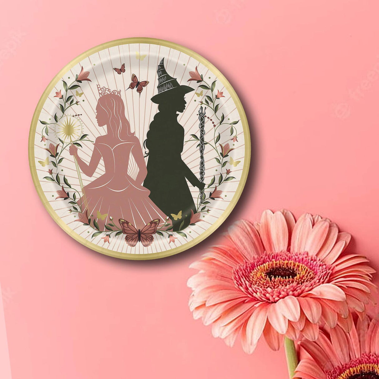 8 Count Wicked Party Disposable Paper Dinner Plates for Birthday Themed Celebration 7"
