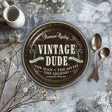 8 Count Vintage Dude Birthday Party Paper Dessert Plates 7 Inch Disposable Tableware for Boys Celebration