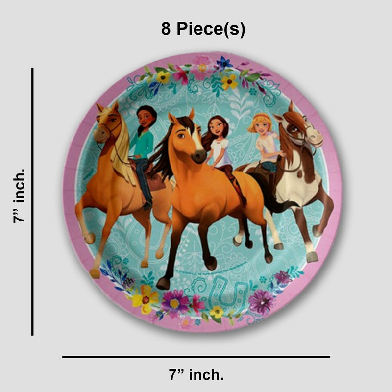 DreamWorks Spirit Riding Free Paper Dessert Plates 8 Count Party Tableware